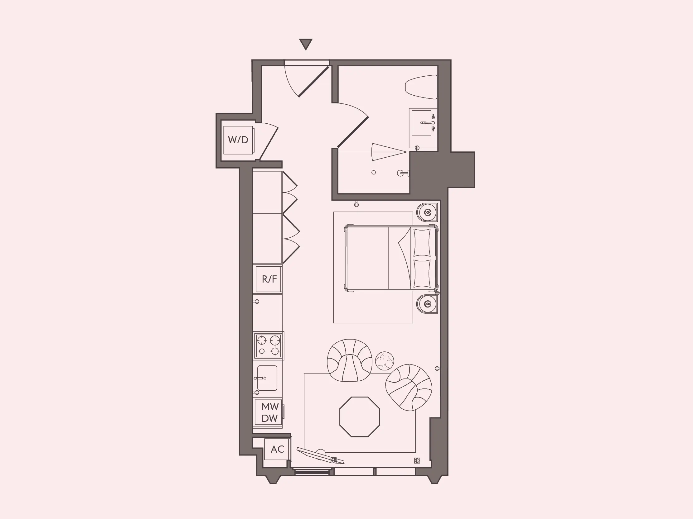 Medium Studio - Unit 11 floor plan preview at Stead 220