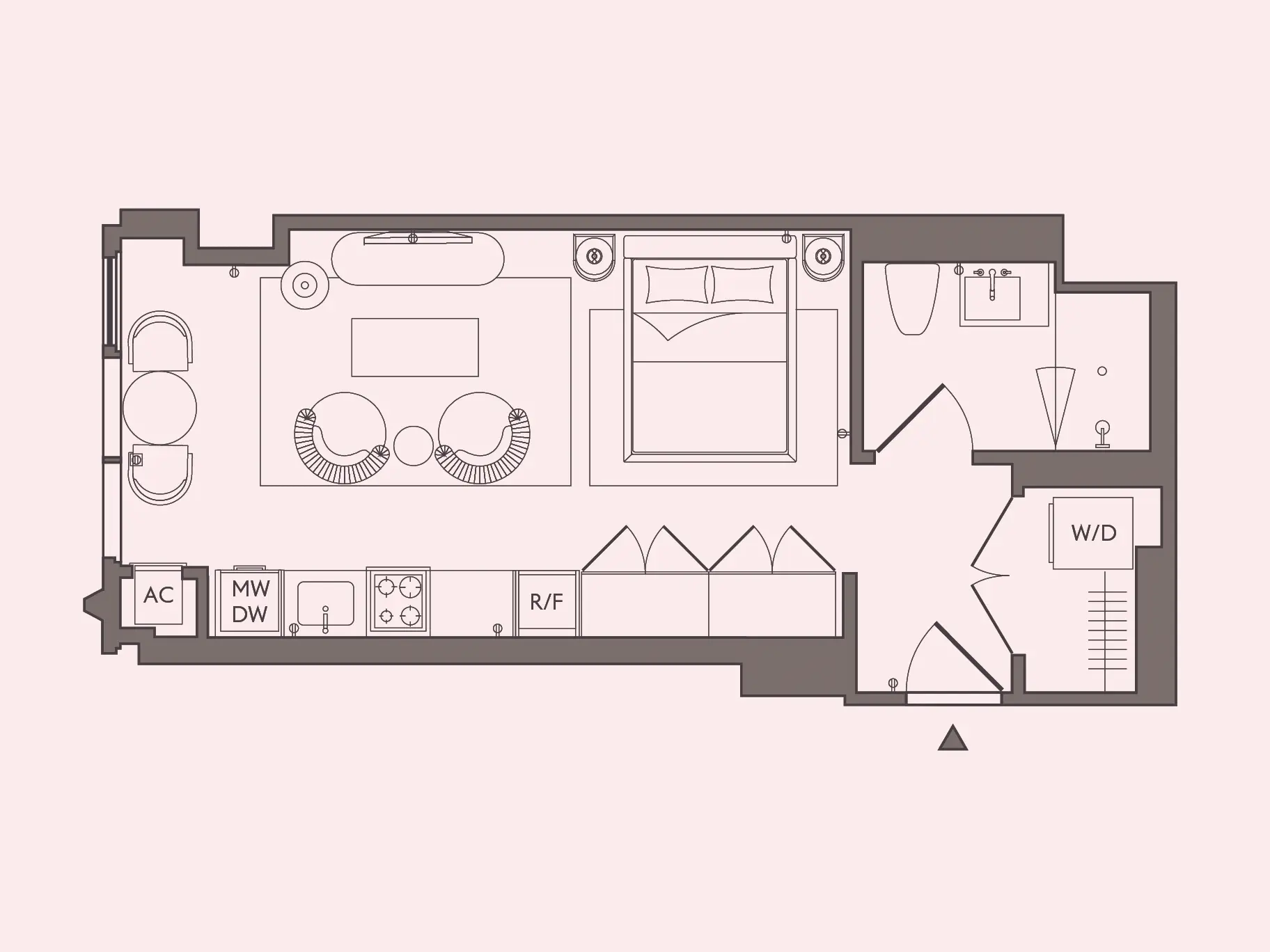 Large Studio - Unit 13 floor plan preview at Stead 220