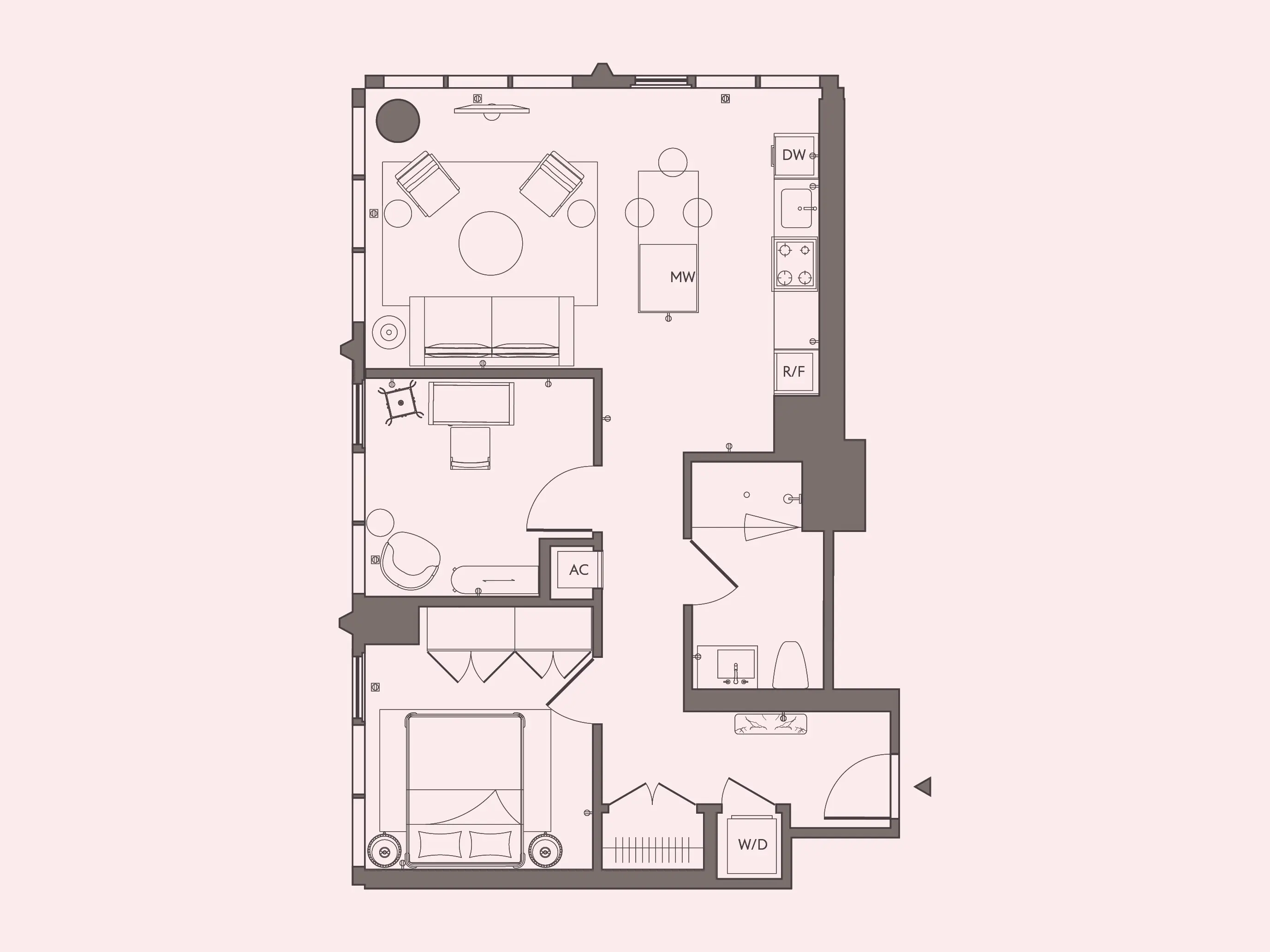 Large 1BR + Den - Unit 02