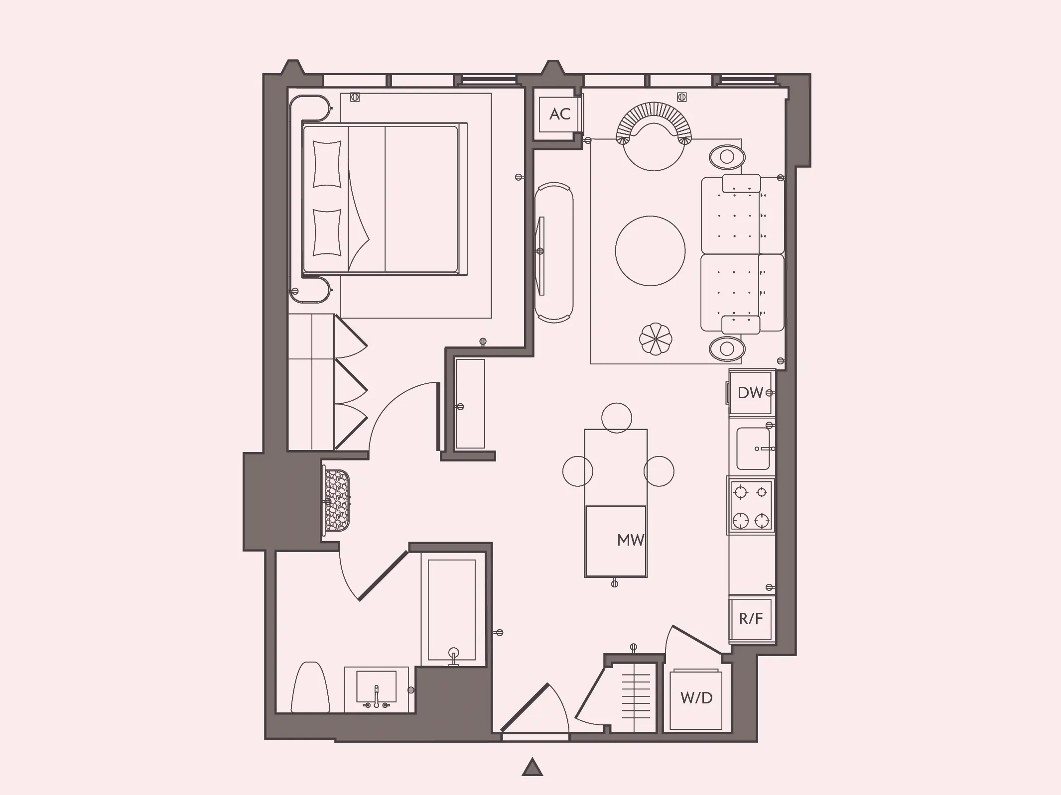 PH Medium 1BR - Unit 2802 floor plan preview at Stead 220