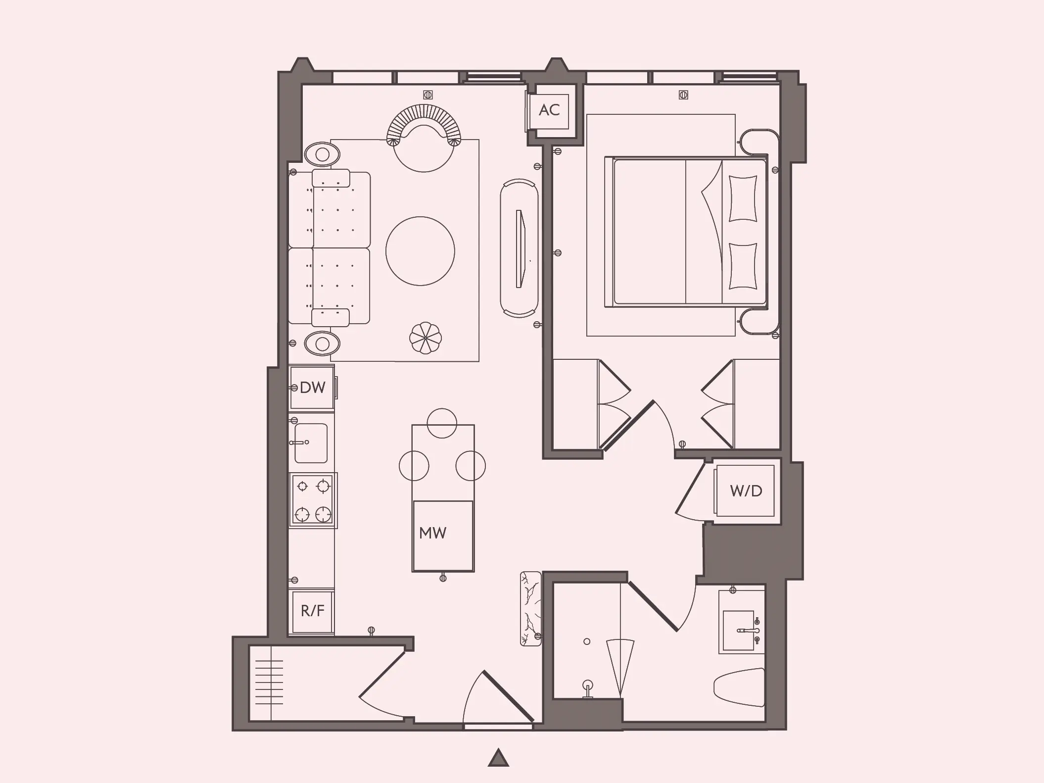 PH Medium 1BR - Unit 2803 floor plan preview at Stead 220
