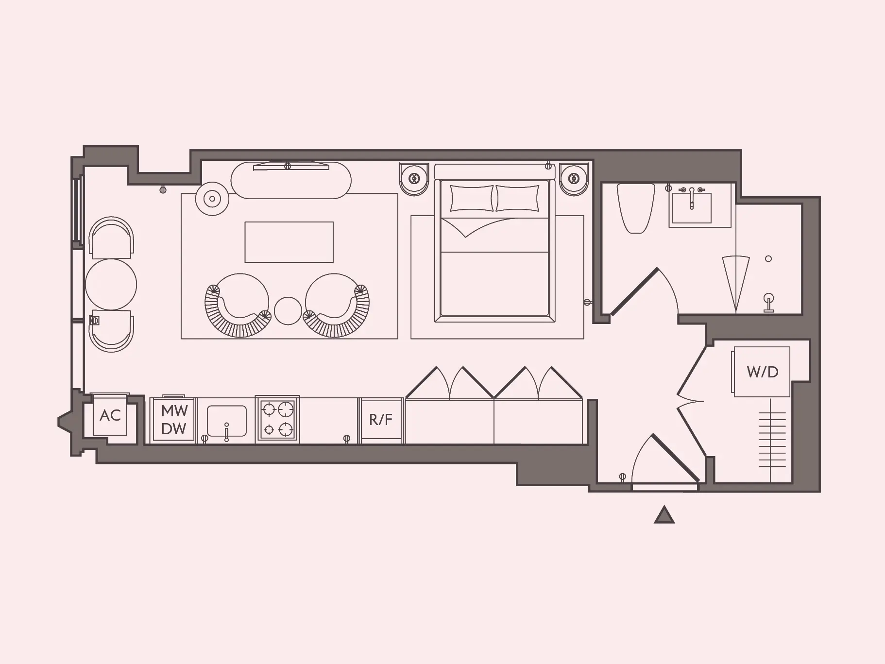 PH Medium Studio - Unit 2809 floor plan preview at Stead 220