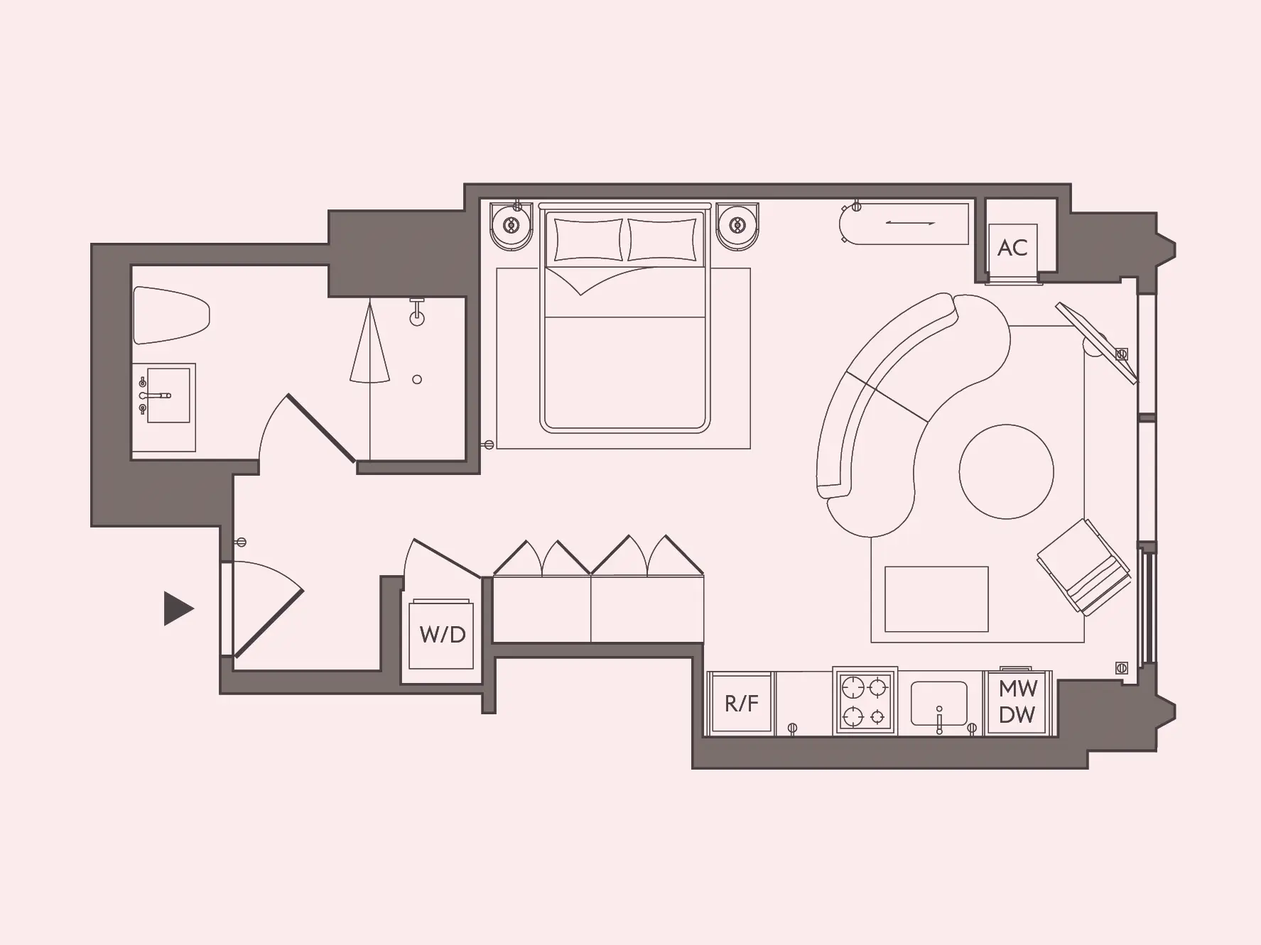 Large Studio - Unit 08 floor plan preview at Stead 220