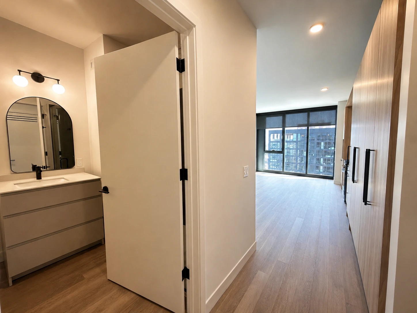 Living area in Medium Studio - Unit 11, Unit 11 at Stead 220, Fulton Market