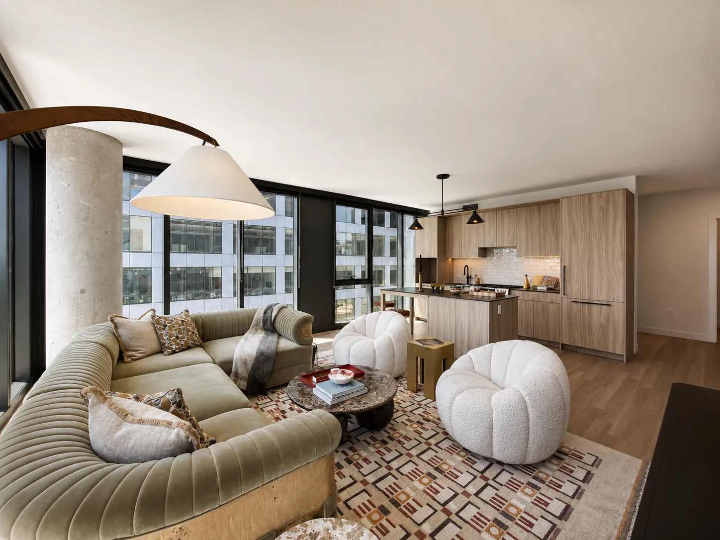 Living area in Large 2BR - Unit 12, Unit 12 at Stead 220, Fulton Market