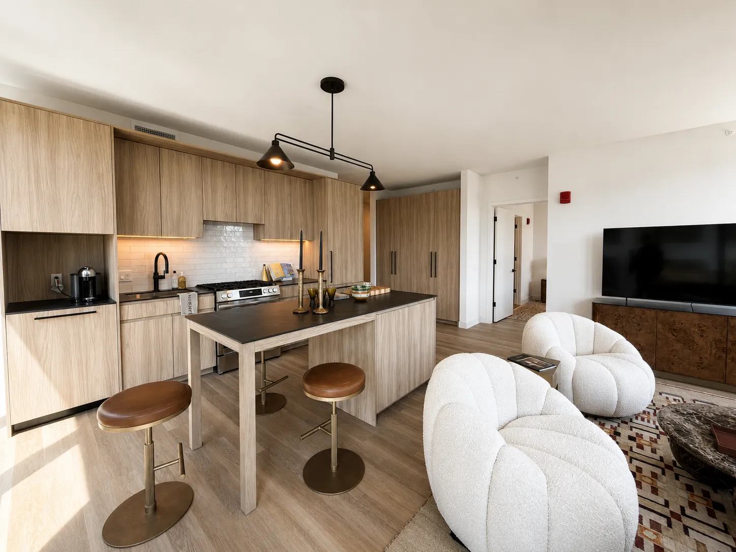 Living area in Large 2BR - Unit 12, Unit 12 at Stead 220, Fulton Market