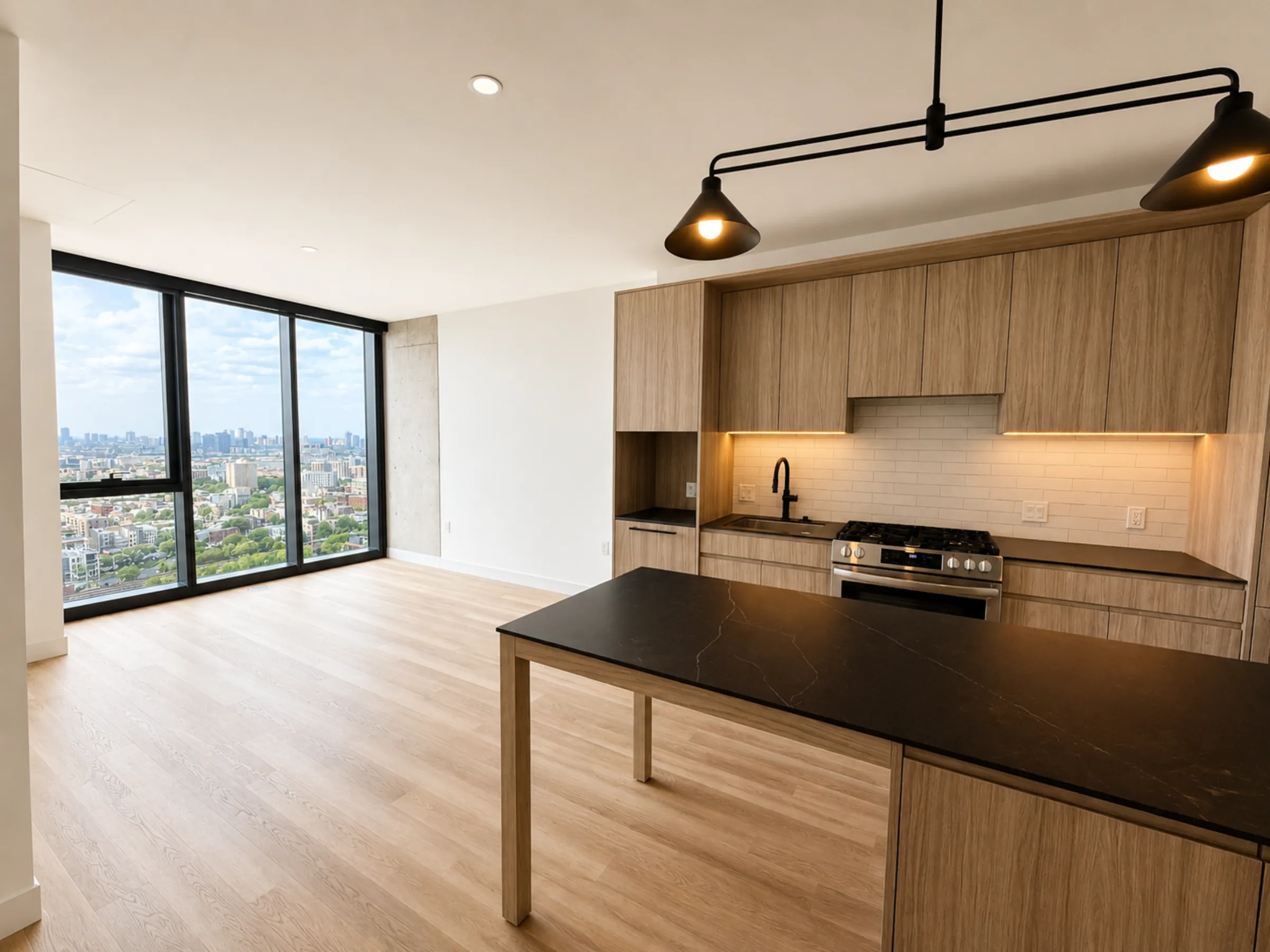 Living area in PH Medium 1BR - Unit 2802, Unit 2802 at Stead 220, Fulton Market