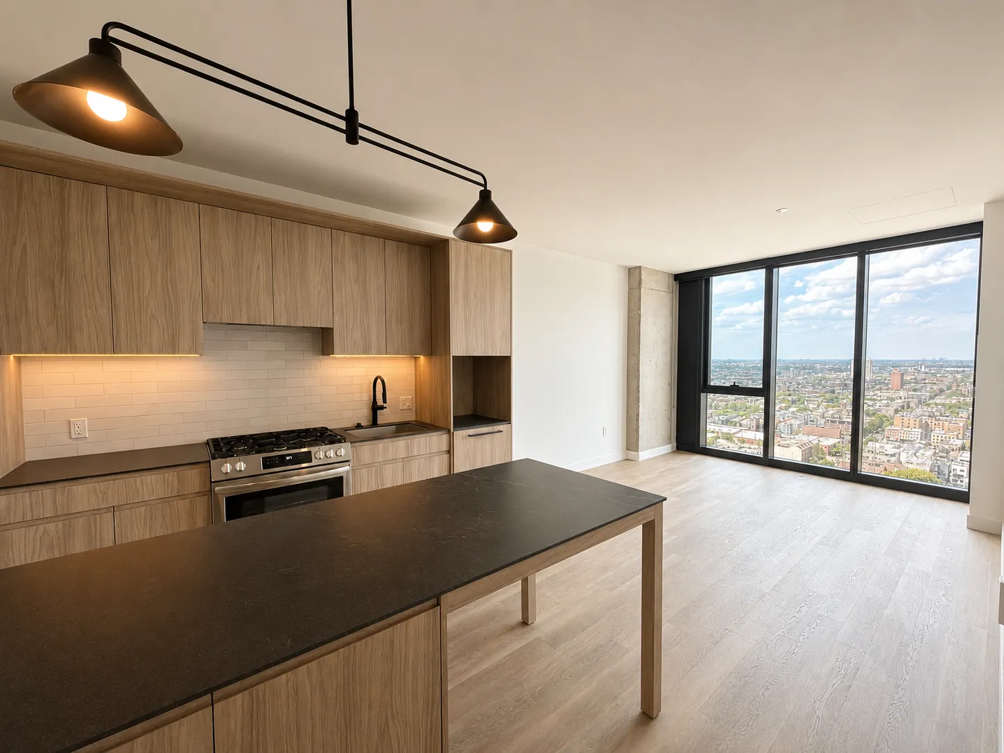 Living area in PH Medium 1BR - Unit 2803, Unit 2803 at Stead 220, Fulton Market