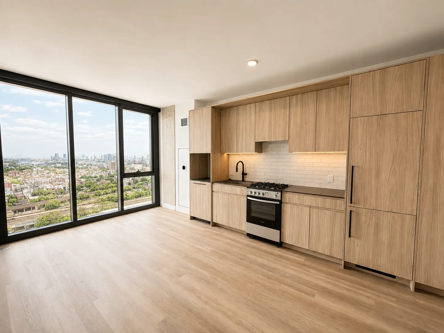 Living area in Medium Studio - Unit 05, Unit 5 at Stead 220, Fulton Market