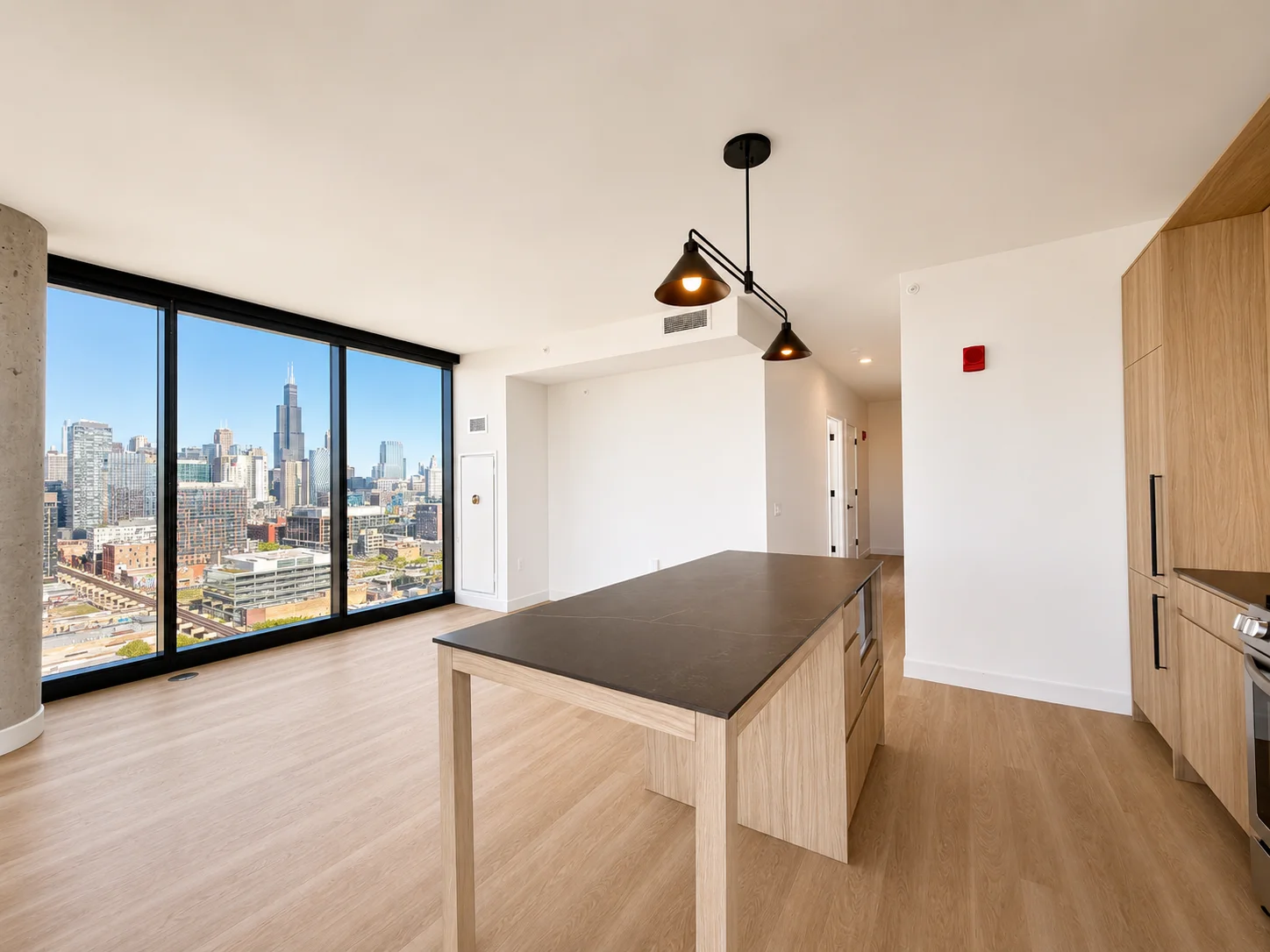 Living area in Large 1BR - Unit 06, Unit 6 at Stead 220, Fulton Market