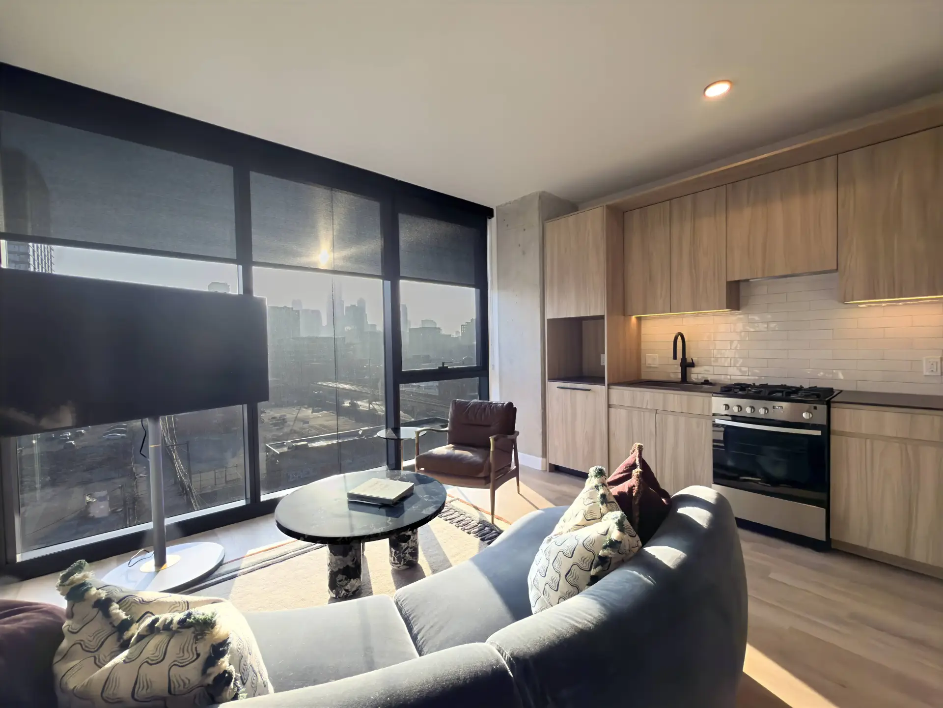 Living area in Large Studio - Unit 08, Unit 8 at Stead 220, Fulton Market