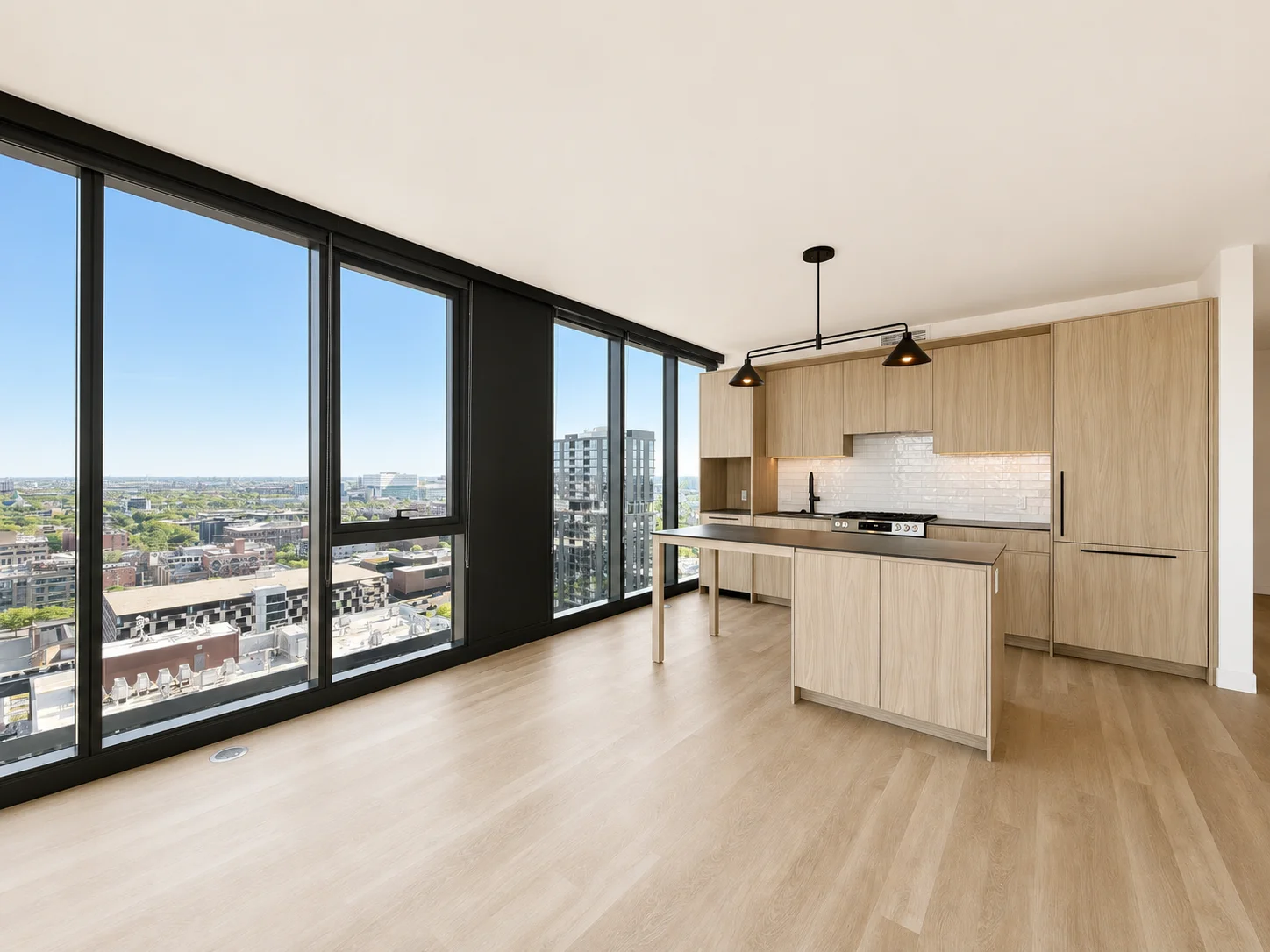 Living area in Medium 2BR - Unit 09, Unit 9 at Stead 220, Fulton Market