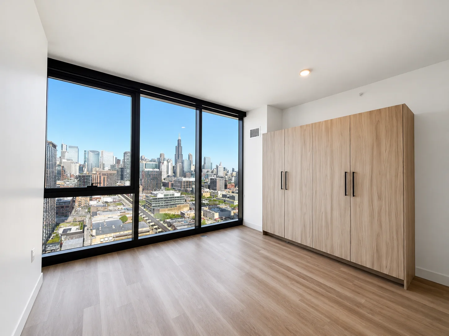 Living area in Medium 2BR - Unit 09, Unit 9 at Stead 220, Fulton Market