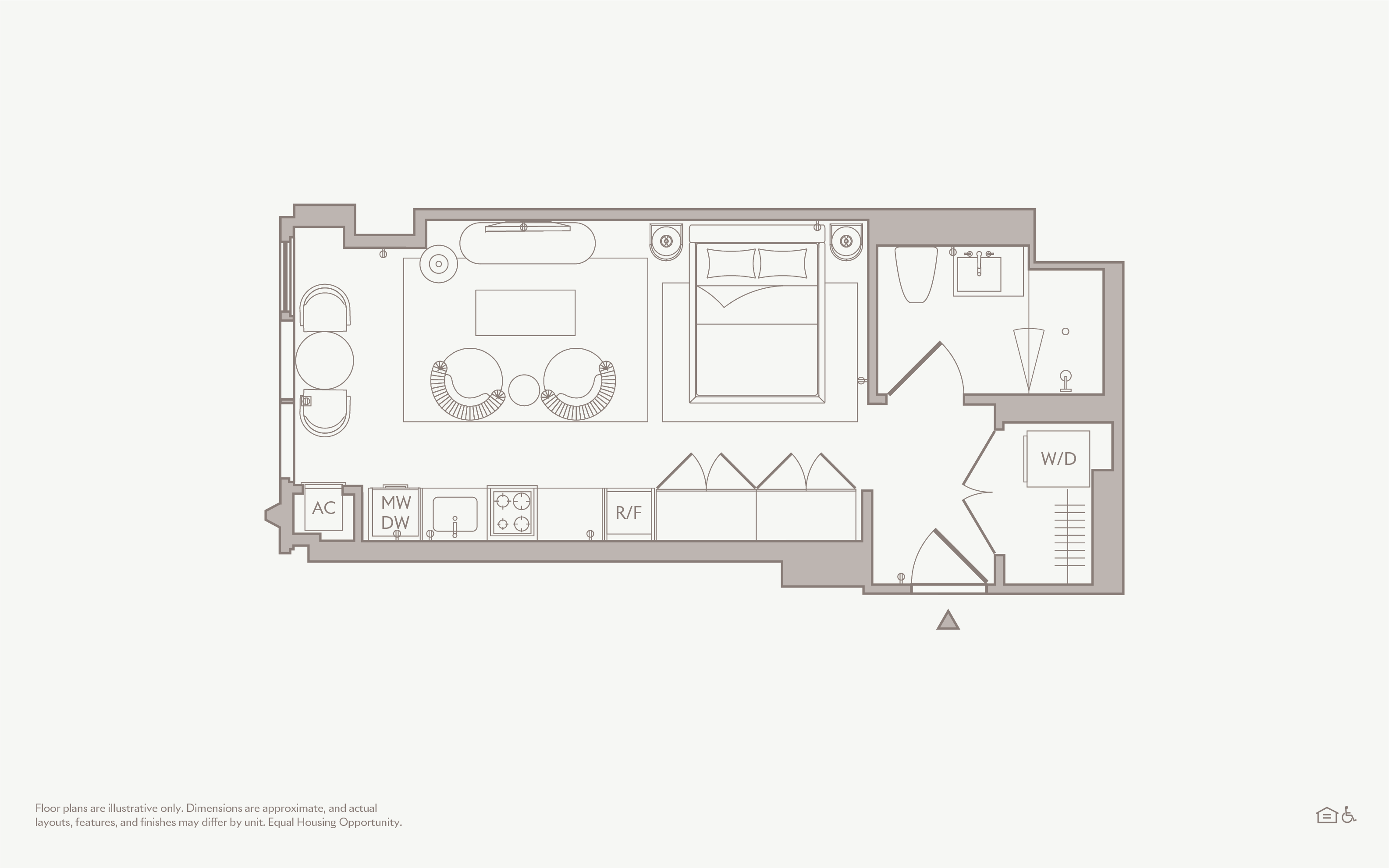 PH Medium Studio - Unit 2809 floor plan — Unit 2809 at Stead 220, Fulton Market — inset preview